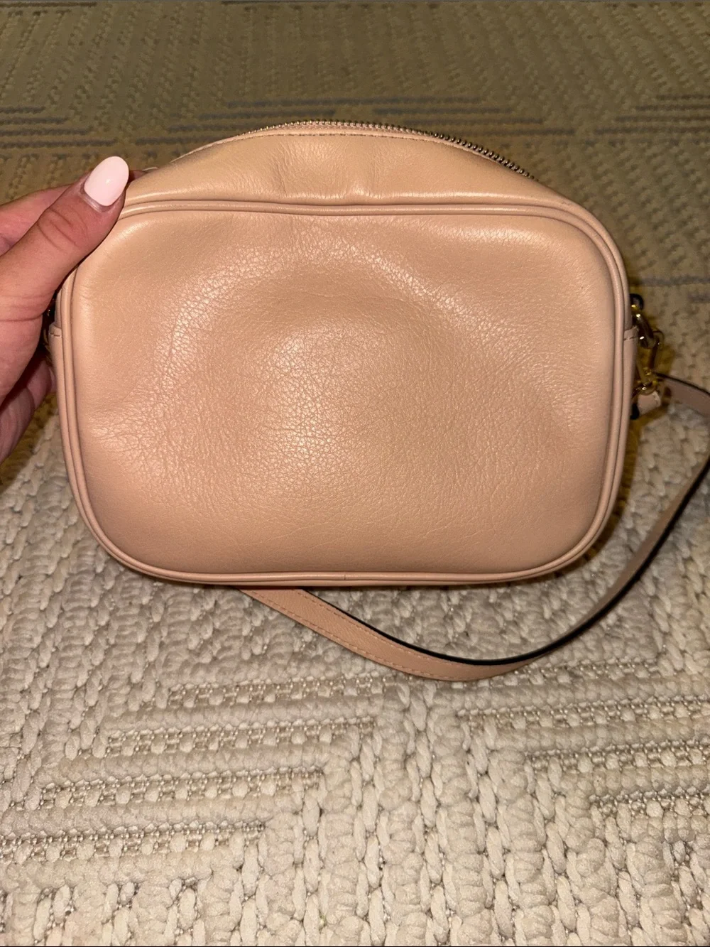 Valentino Garavani Blush Pink Leather Crossbody with Tassel lightly worn